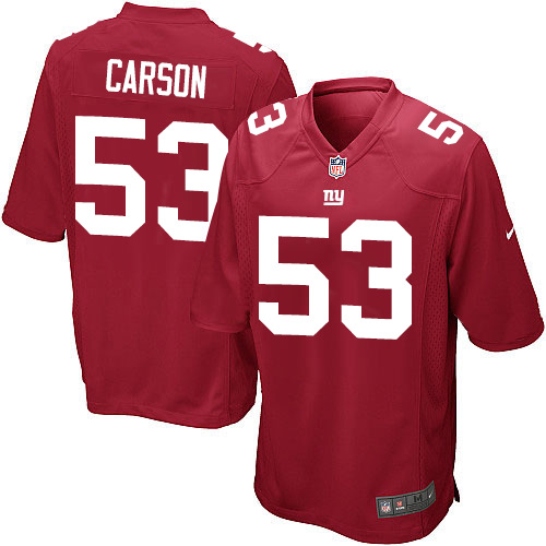 Men's Game Harry Carson Nike Jersey Red Alternate - #53 NFL New York Giants